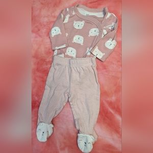 3 Months Carter's Bear Matching Onesie+Pants